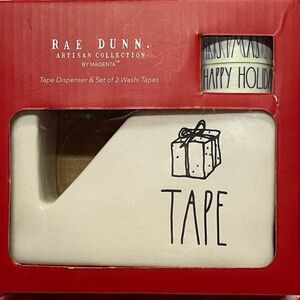 NWT Rae Dunn Tape Dispenser & Set of 2 Washi Tapes in box/office decor/school